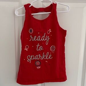 Carter's Red Tank Top with Sparkle Accents